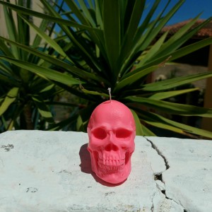 Candle Pink Skull