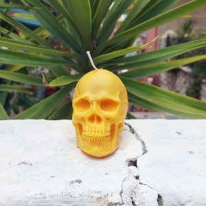 Candle Yellow Skull