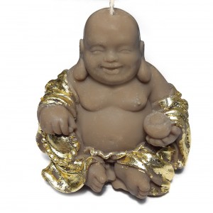 "Gold Buddha Candle"