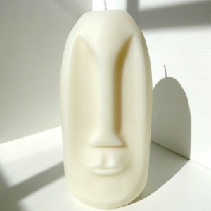 Candle Nordic Face White
