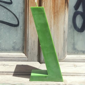 Pillar Candle Geometric Green