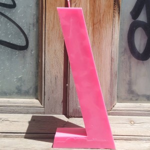 Pillar Candle Geometric Pink